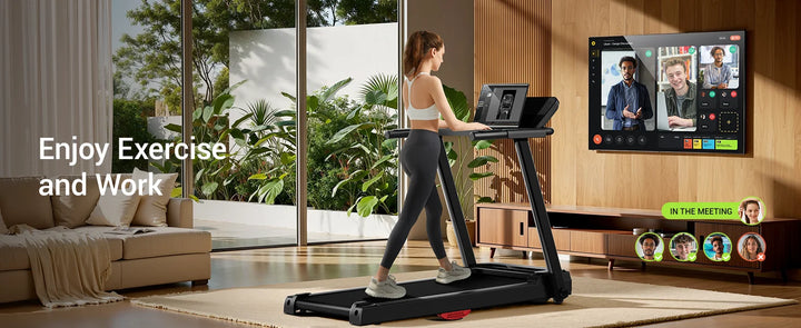 Premium 3.0HP Brushless Foldable Treadmill – 300 lb Capacity Home Running Machine with Dual Shock Absorption and Heart Rate Monitor