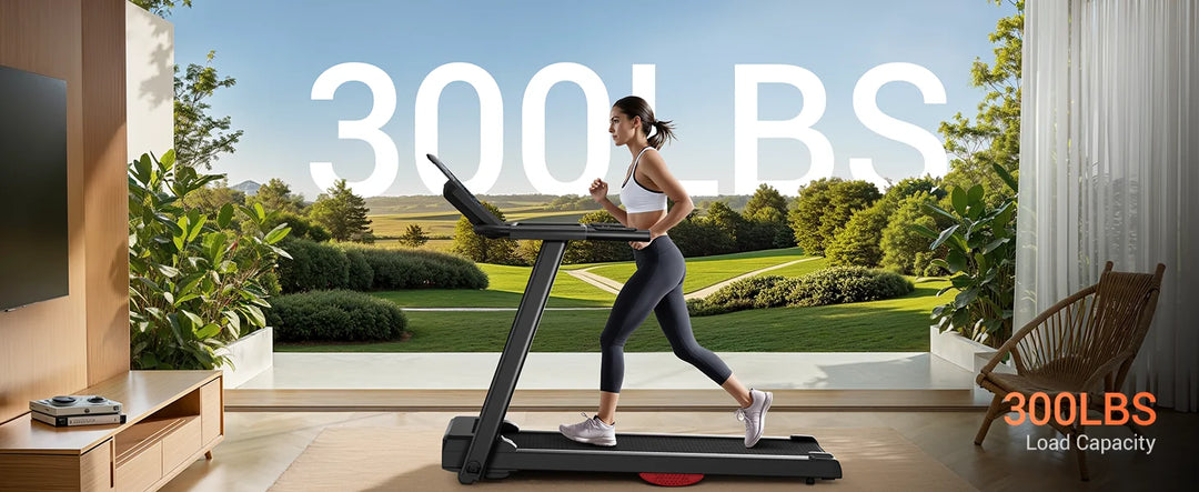 Premium 3.0HP Brushless Foldable Treadmill – 300 lb Capacity Home Running Machine with Dual Shock Absorption and Heart Rate Monitor