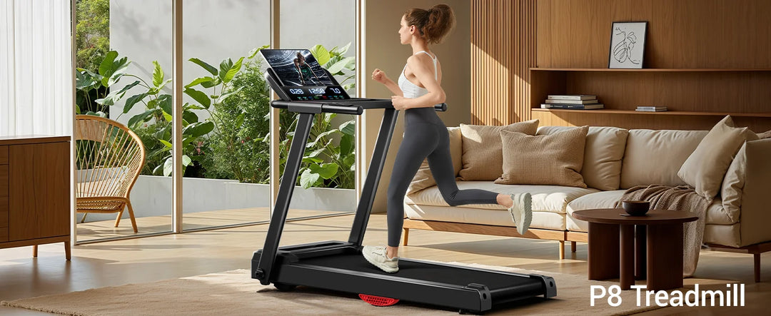 Premium 3.0HP Brushless Foldable Treadmill – 300 lb Capacity Home Running Machine with Dual Shock Absorption and Heart Rate Monitor
