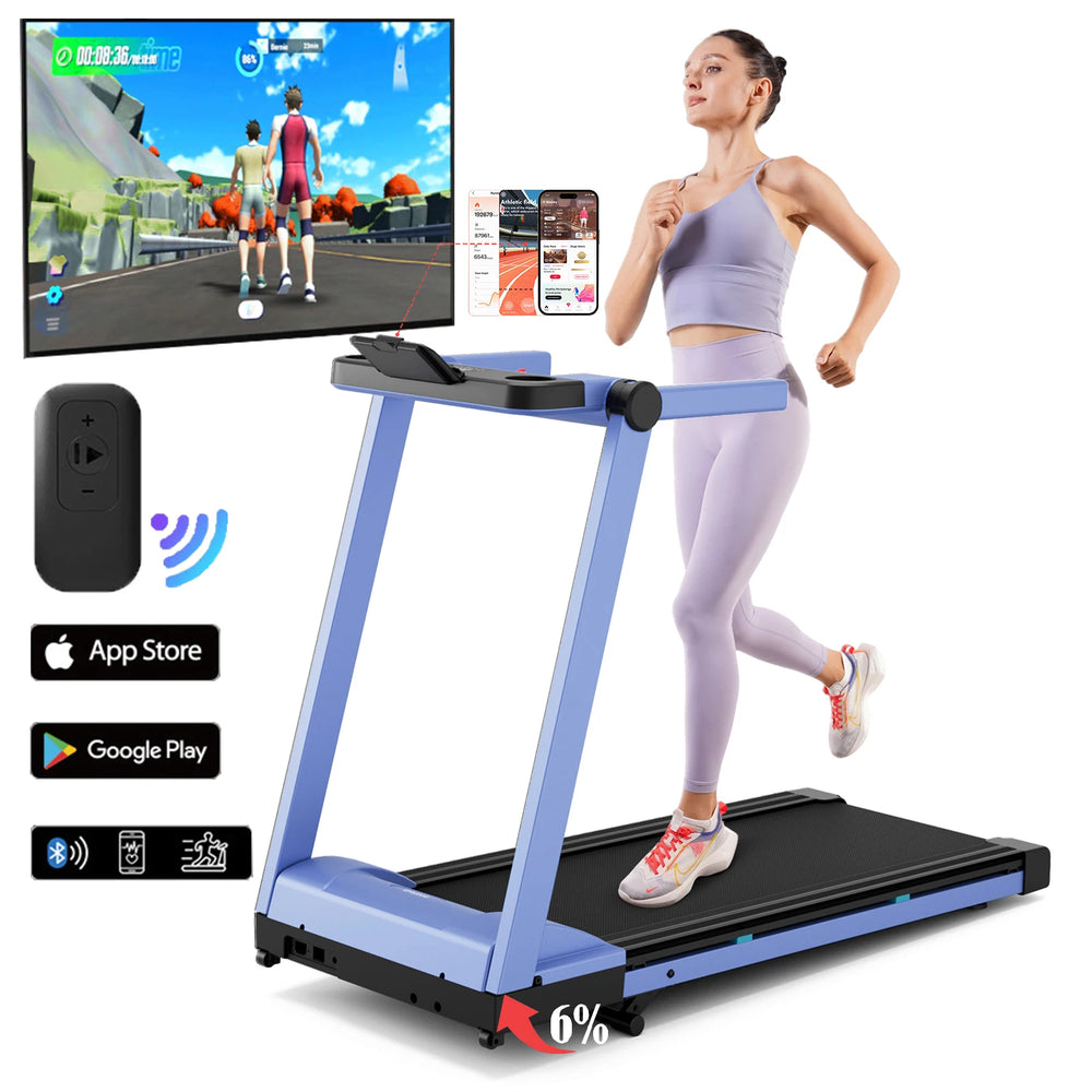 Premium 3.5HP Foldable Incline Treadmill – 10MPH Smart App Walking Pad with 350 lb Capacity and Touch Screen