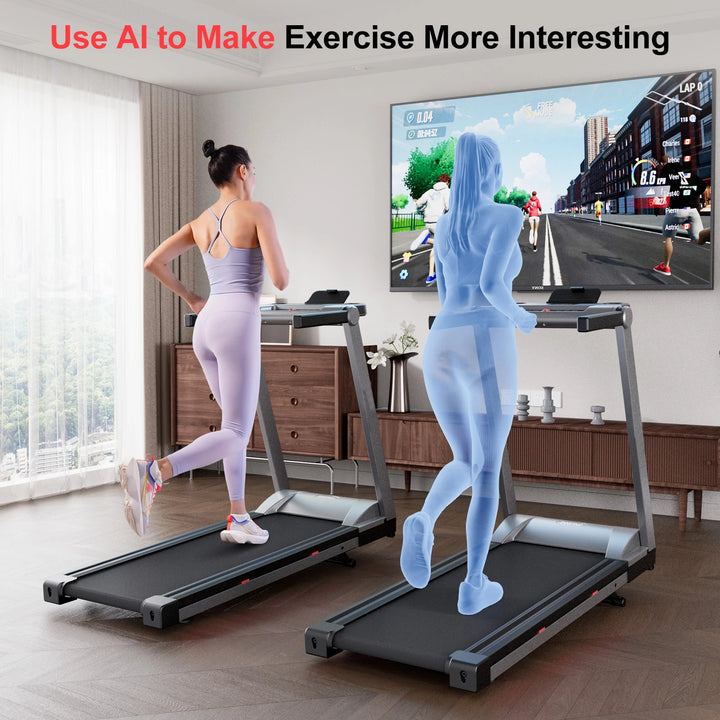 Premium 3.5HP Foldable Incline Treadmill – 10MPH Smart App Walking Pad with 350 lb Capacity and Touch Screen