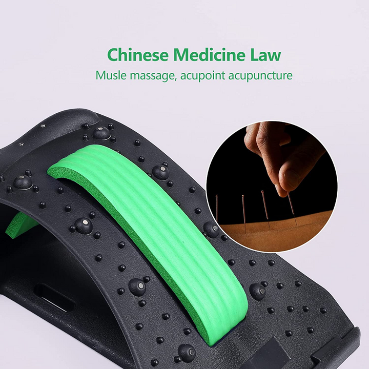 Premium 4-Level Neck Stretcher with Massage Apparatus – Magnetotherapy and Back Stretch Massager for Lumbar and Cervical Spine Support, Pain Relief, Adjustable Ergonomic Design for Neck and Upper Back