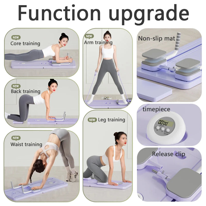 Premium 4 in 1 Foldable Fitness Board – Home Gym Pilates Step for Abdominal and Chest Training