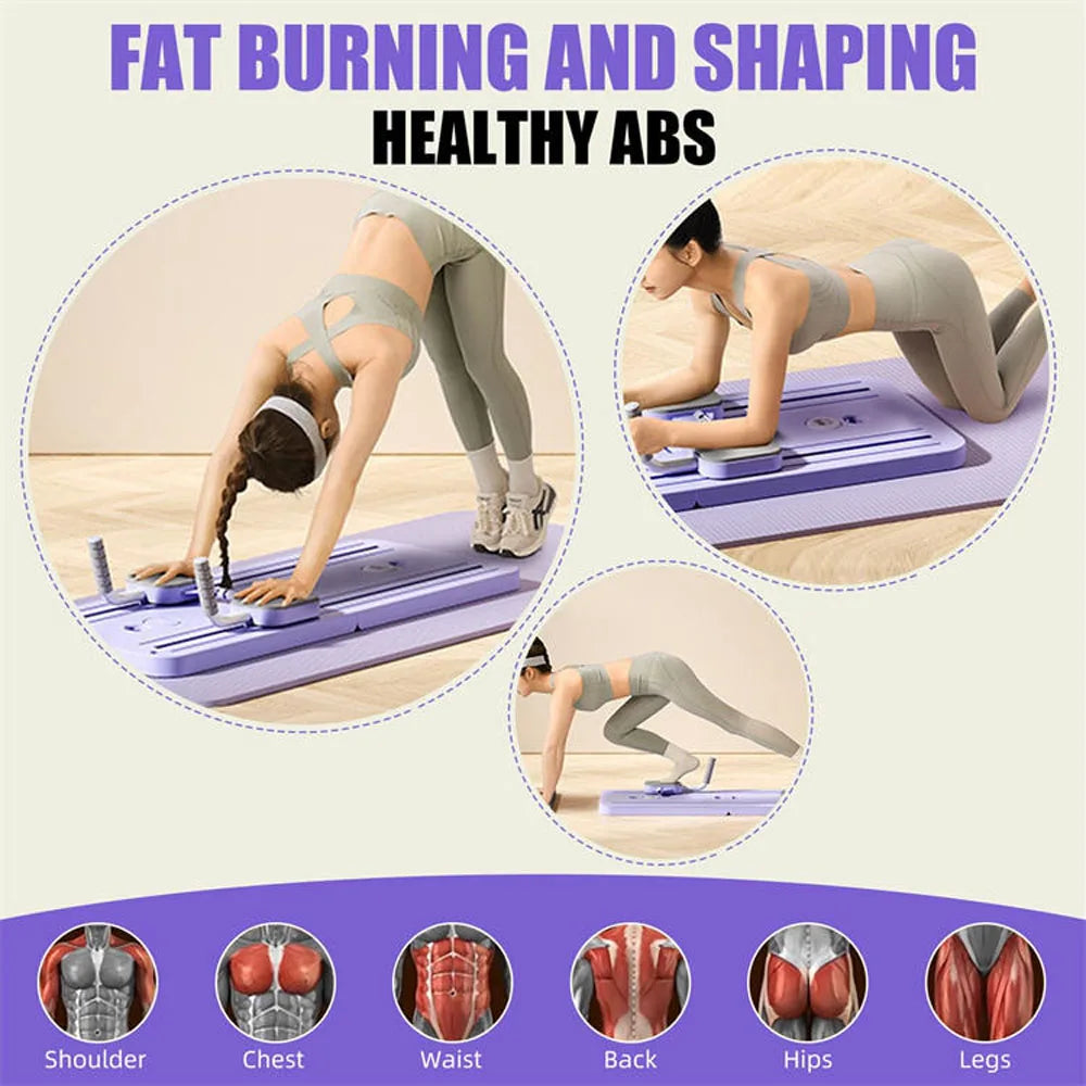 Premium 4 in 1 Foldable Fitness Board – Home Gym Pilates Step for Abdominal and Chest Training