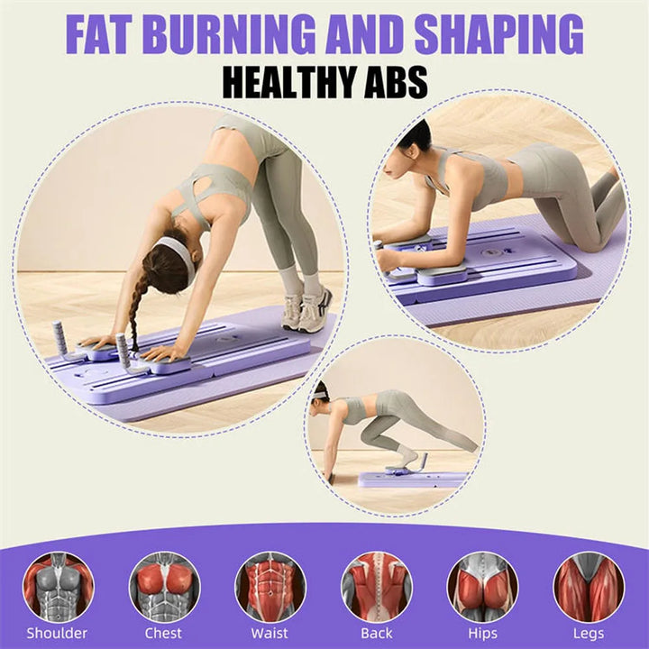Premium 4 in 1 Foldable Fitness Board – Home Gym Pilates Step for Abdominal and Chest Training