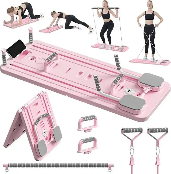 Premium 4 in 1 Foldable Fitness Board – Home Gym Pilates Step for Abdominal and Chest Training