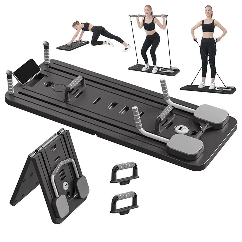 Premium 4 in 1 Foldable Fitness Board – Home Gym Pilates Step for Abdominal and Chest Training