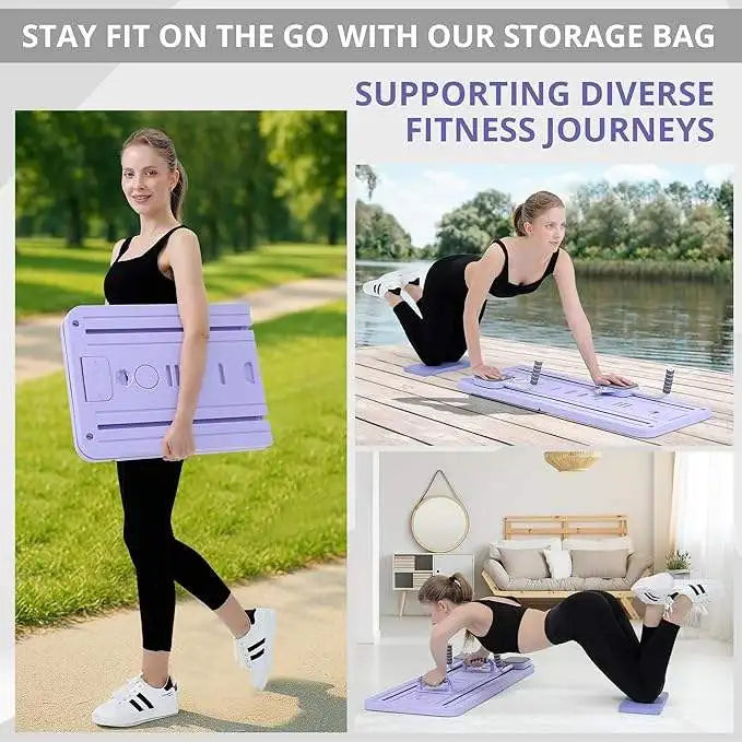 Premium 4 in 1 Foldable Fitness Board – Home Gym Pilates Step for Abdominal and Chest Training