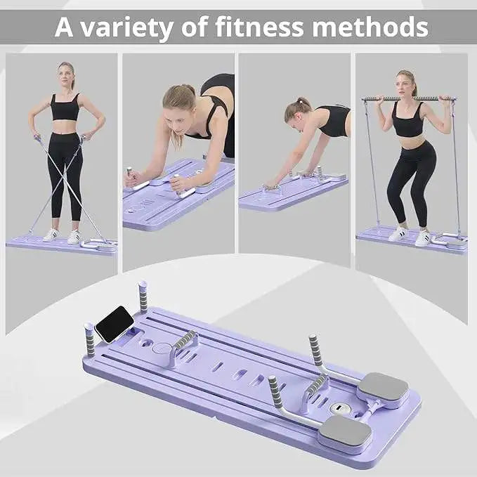 Premium 4 in 1 Foldable Fitness Board – Home Gym Pilates Step for Abdominal and Chest Training