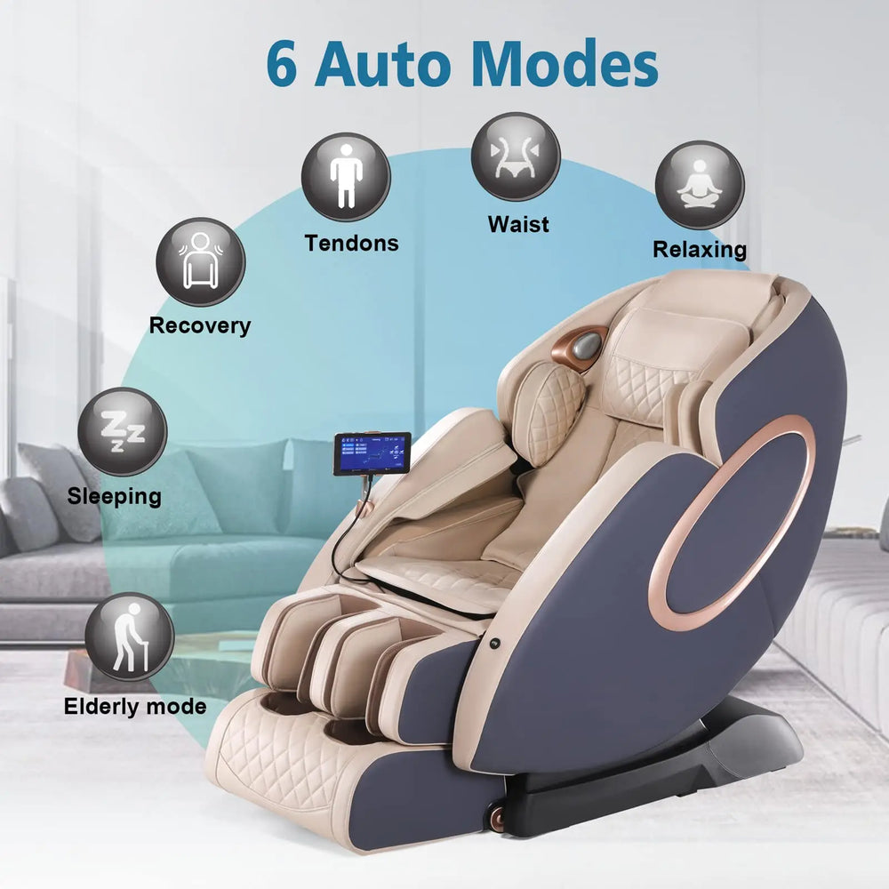 Premium 4D Massage Chair SL-Track Full Body Shiatsu Recliner – Zero Gravity Electric Massager with Yoga Stretching & Foot Roller