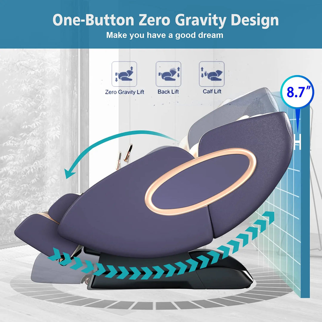 Premium 4D Massage Chair SL-Track Full Body Shiatsu Recliner – Zero Gravity Electric Massager with Yoga Stretching & Foot Roller