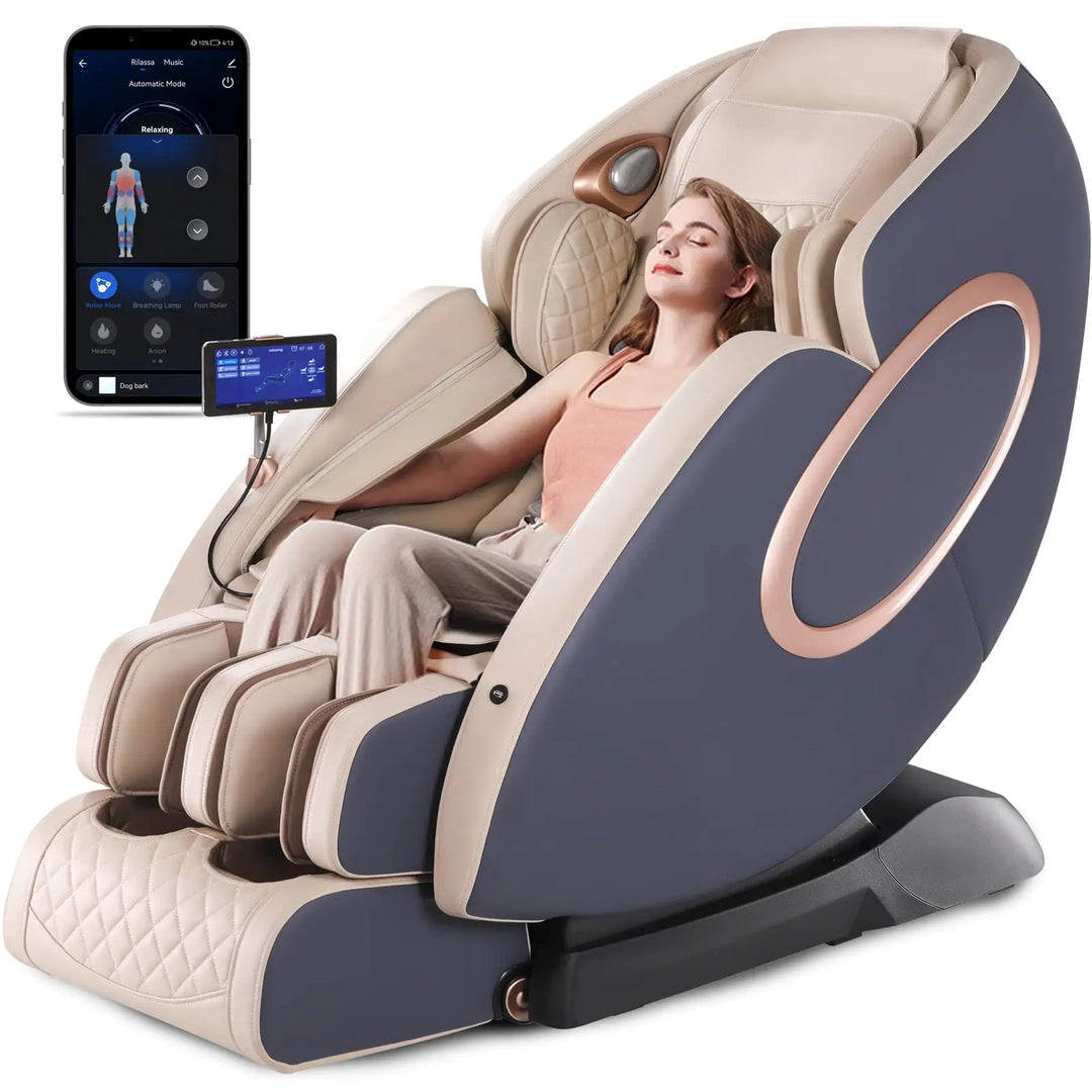 Premium 4D Massage Chair SL-Track Full Body Shiatsu Recliner – Zero Gravity Electric Massager with Yoga Stretching & Foot Roller