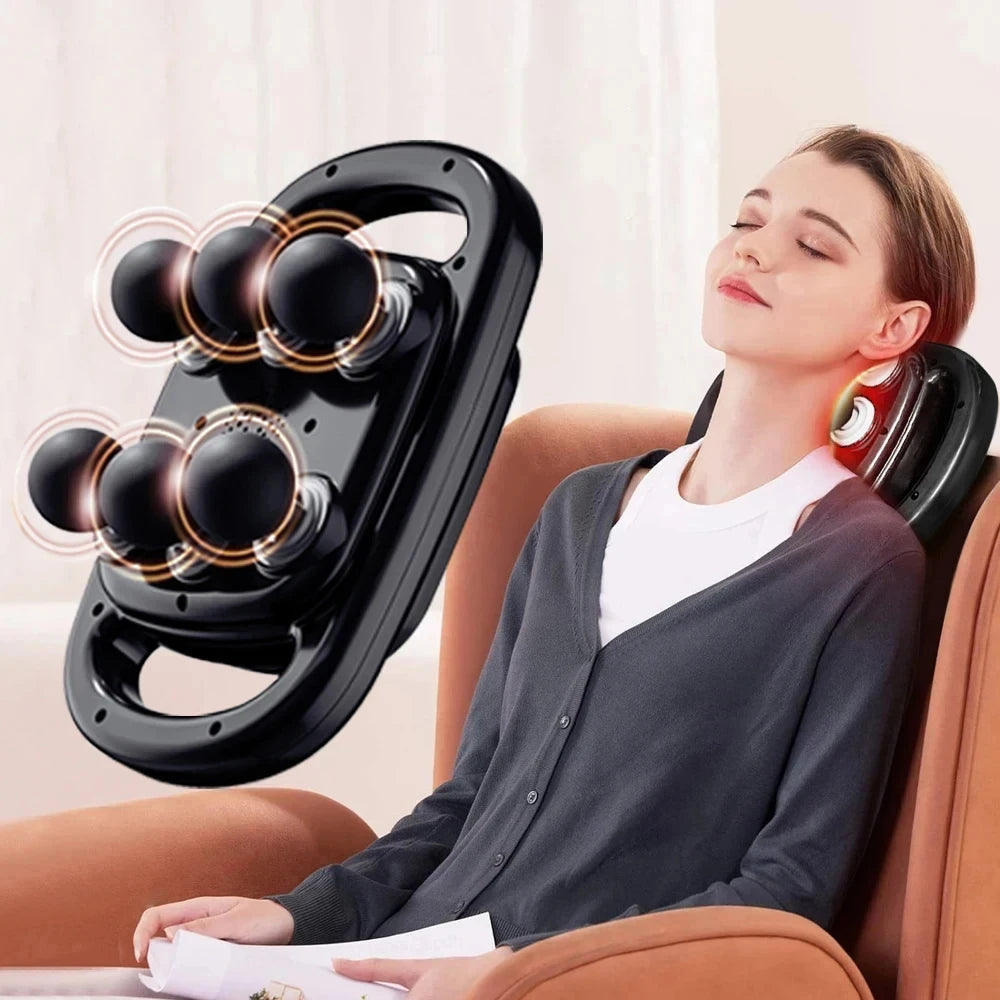Premium 6 Head Massage Gun – Deep Tissue Percussion Muscle Massager for Neck and Full Body