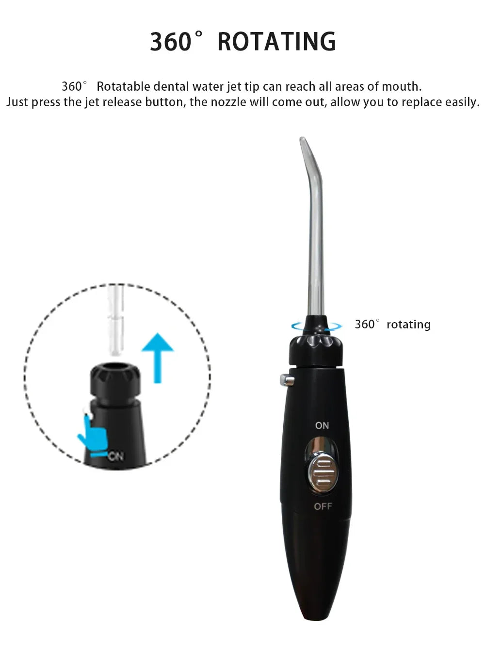 Premium 600ML Water Flosser – High Pulse Oral Irrigator with 7 Nozzles and Adjustable Pressure for Advanced Gum Care