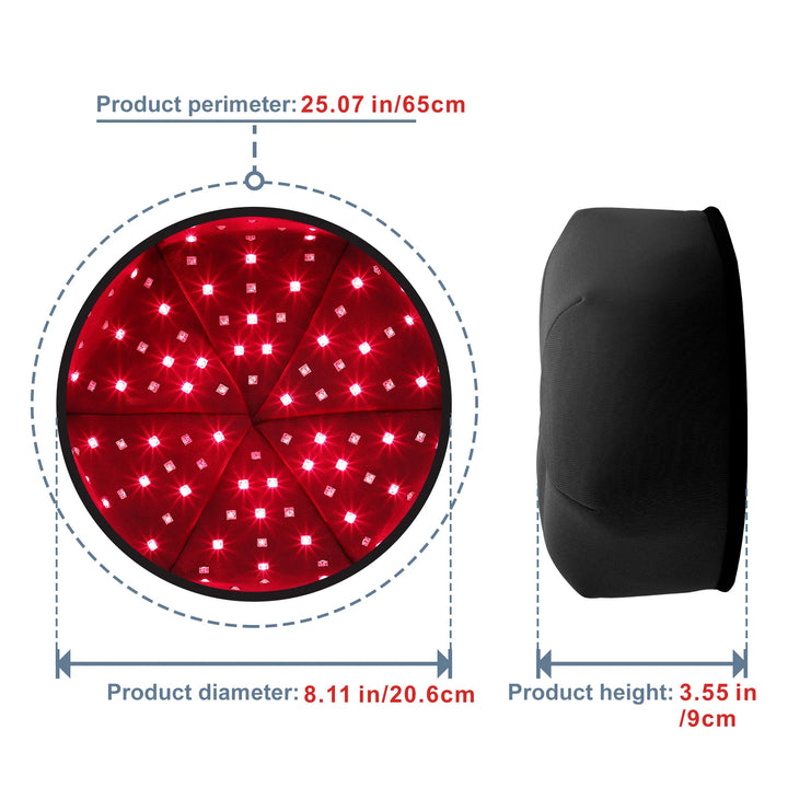 Premium 660nm & 830nm LED Light Cap – Red & Near-Infrared Wearable Hat for Scalp Comfort and Relaxation Use