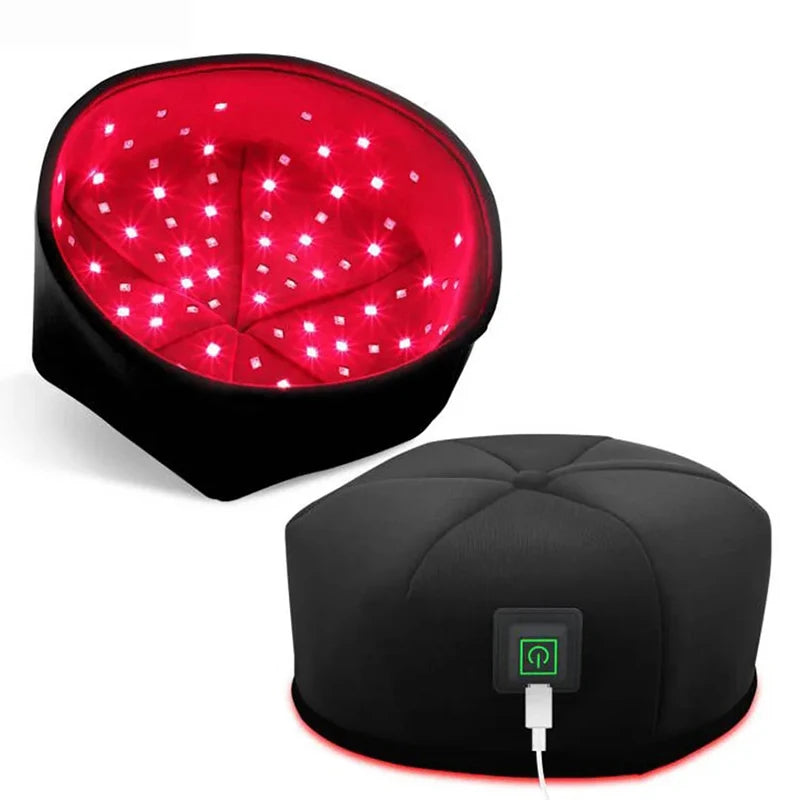Premium 660nm & 830nm LED Light Cap – Red & Near-Infrared Wearable Hat for Scalp Comfort and Relaxation Use