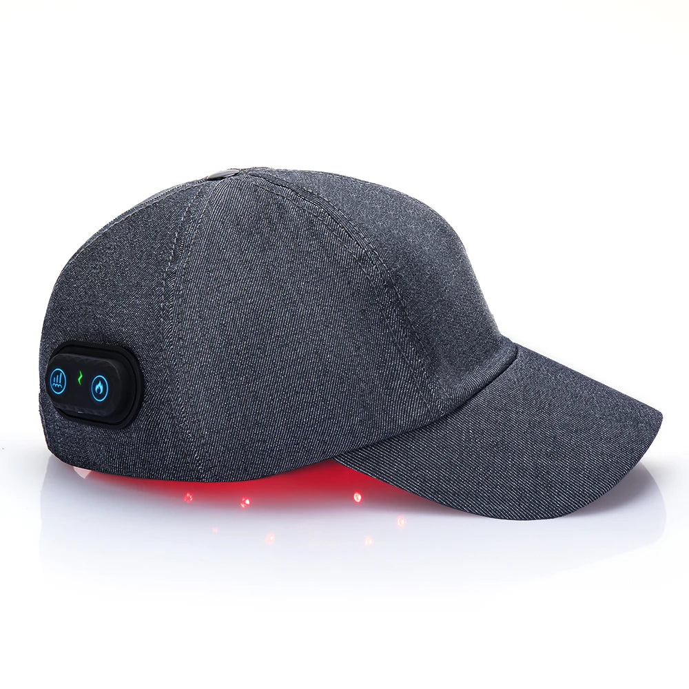 Premium 660nm and 850nm Red Light Therapy Hair Growth Cap – Infrared LED Scalp Care Device with USB Power