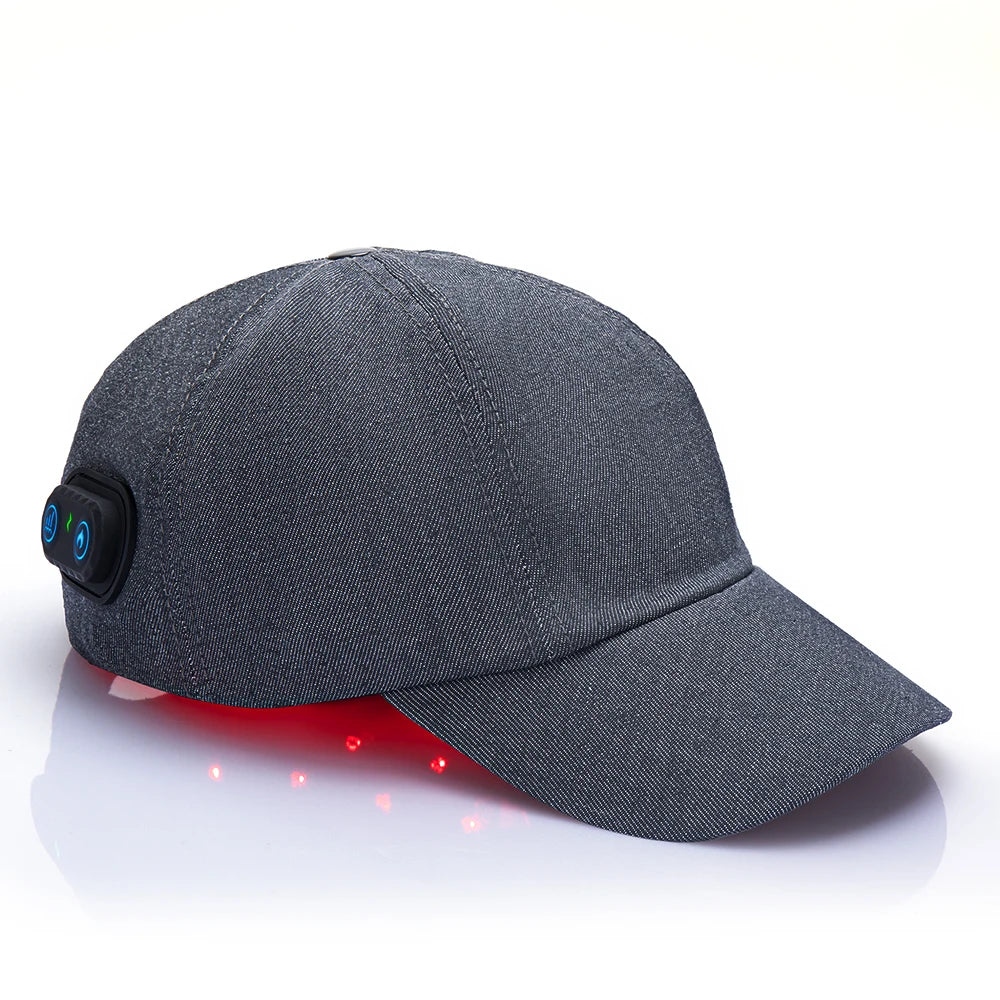 Premium 660nm and 850nm Red Light Therapy Hair Growth Cap – Infrared LED Scalp Care Device with USB Power