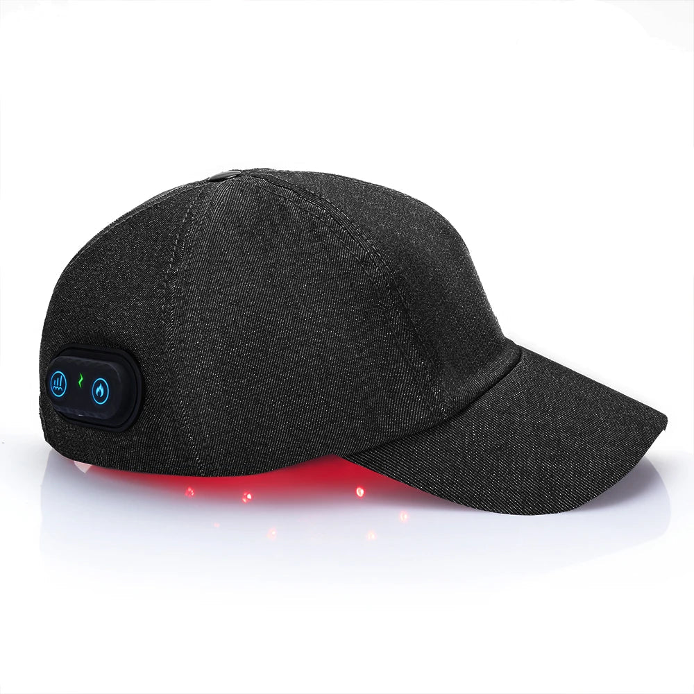 Premium 660nm and 850nm Red Light Therapy Hair Growth Cap – Infrared LED Scalp Care Device with USB Power