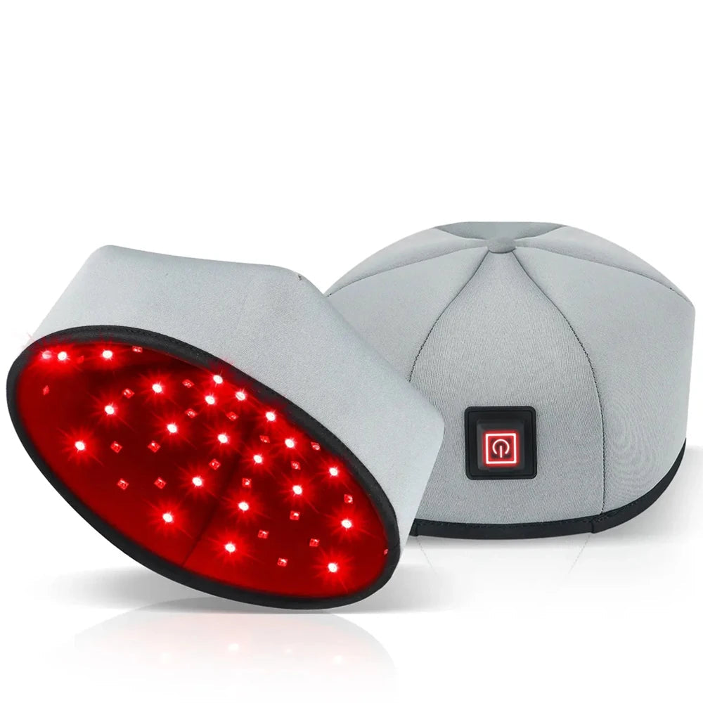 Premium 660nm and 850nm Red Light Therapy Hair Growth Cap – Infrared LED Scalp Care Device with USB Power