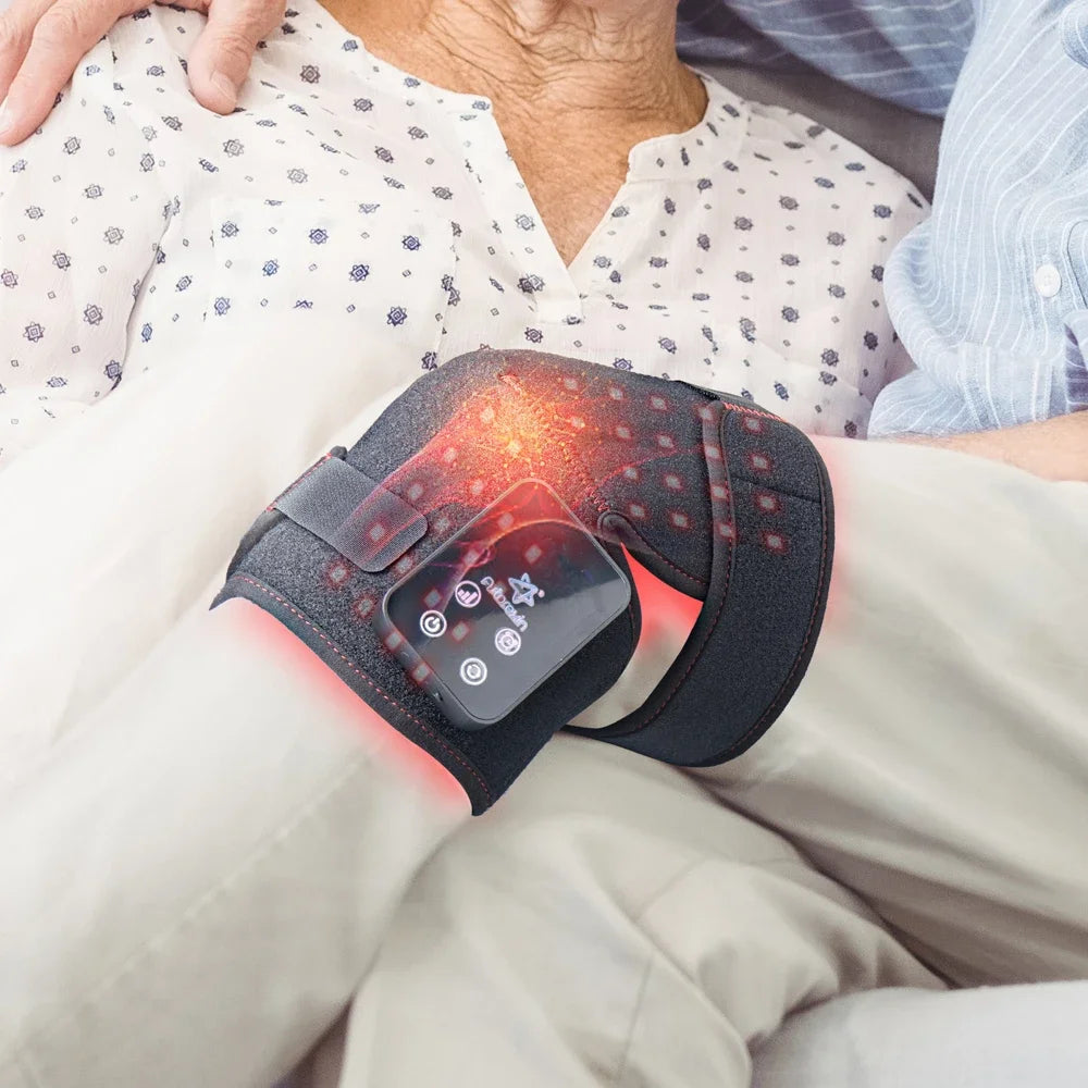 Premium 660nm and 850nm Red Light Therapy Knee Pad – Infrared LED Joint Support Wrap with USB Rechargeable Design