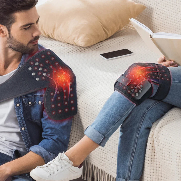 Premium 660nm and 850nm Red Light Therapy Knee Pad – Infrared LED Joint Support Wrap with USB Rechargeable Design