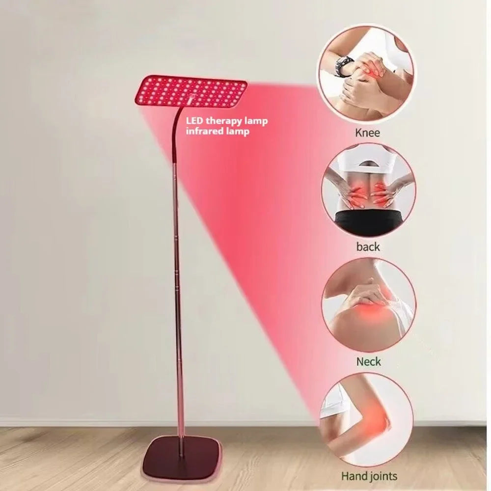 Premium 660nm and 850nm Red Light Therapy Panel – 126 LED Infrared Lamp with Timer and Adjustable Stand