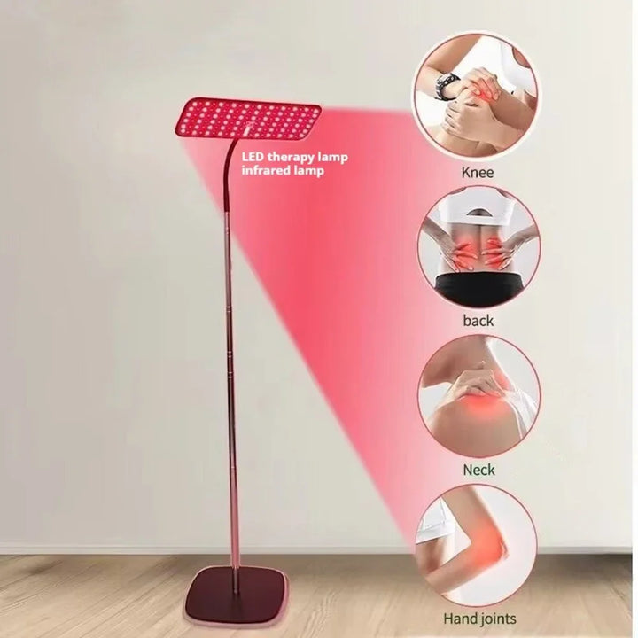 Premium 660nm and 850nm Red Light Therapy Panel – 126 LED Infrared Lamp with Timer and Adjustable Stand