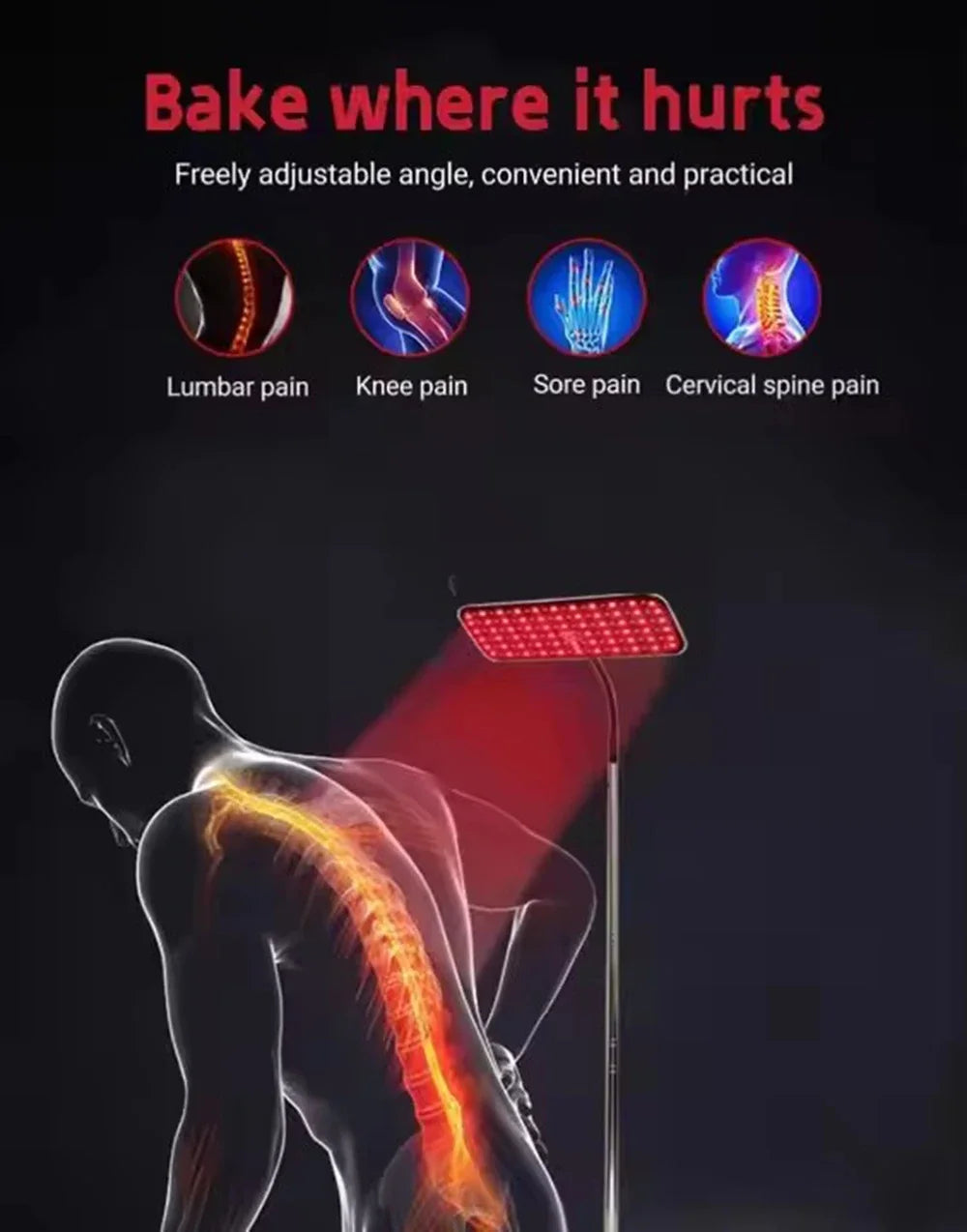 Premium 660nm and 850nm Red Light Therapy Panel – 126 LED Infrared Lamp with Timer and Adjustable Stand