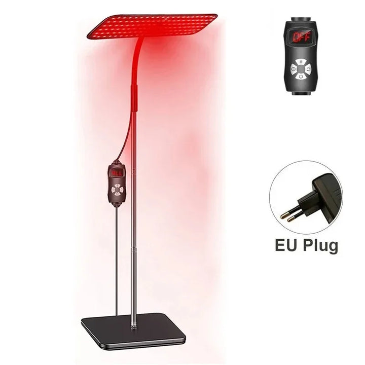 Premium 660nm and 850nm Red Light Therapy Panel – 126 LED Infrared Lamp with Timer and Adjustable Stand