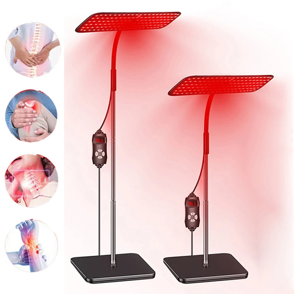 Premium 660nm and 850nm Red Light Therapy Panel – 126 LED Infrared Lamp with Timer and Adjustable Stand