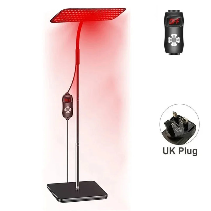 Premium 660nm and 850nm Red Light Therapy Panel – 126 LED Infrared Lamp with Timer and Adjustable Stand