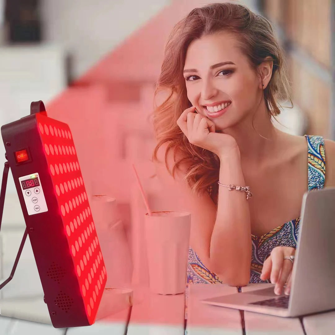 Premium 660nm and 850nm Red Light Therapy Panel – High Power LED Infrared Lamp for Full Body Home Use