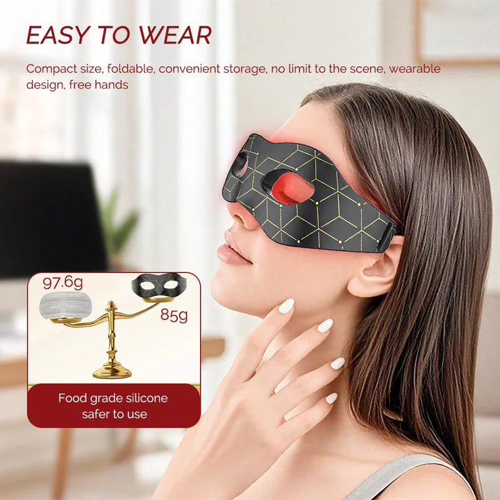 Premium 7 Color LED Eye Mask – Red Light Photon Therapy Silicone Mask for Eye Care and Relaxation