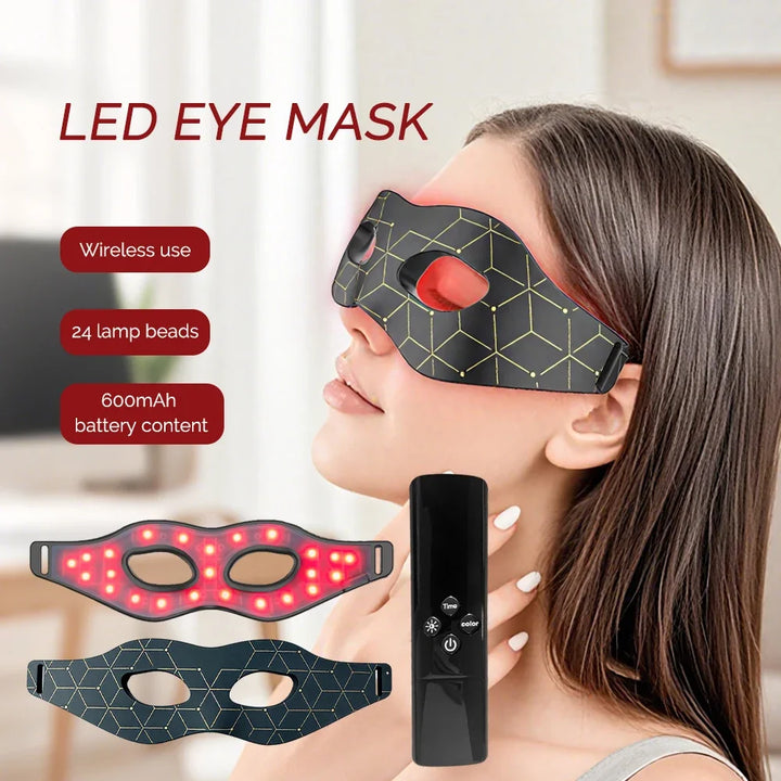 Premium 7 Color LED Eye Mask – Red Light Photon Therapy Silicone Mask for Eye Care and Relaxation