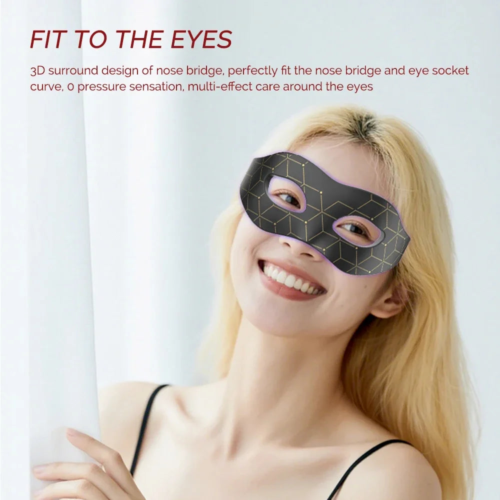Premium 7 Color LED Eye Mask – Red Light Photon Therapy Silicone Mask for Eye Care and Relaxation