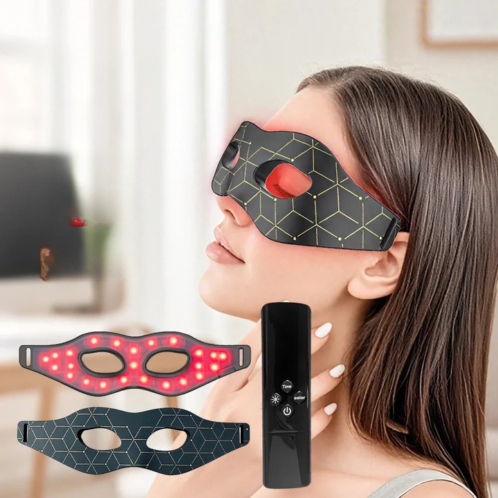 Premium 7 Color LED Eye Mask – Red Light Photon Therapy Silicone Mask for Eye Care and Relaxation