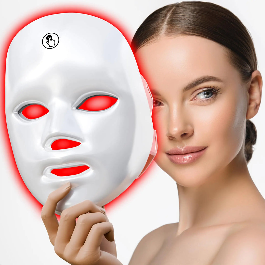 Premium 7 Color LED Facial Mask – Rechargeable Red Light Therapy Beauty Device for Home Skin Care