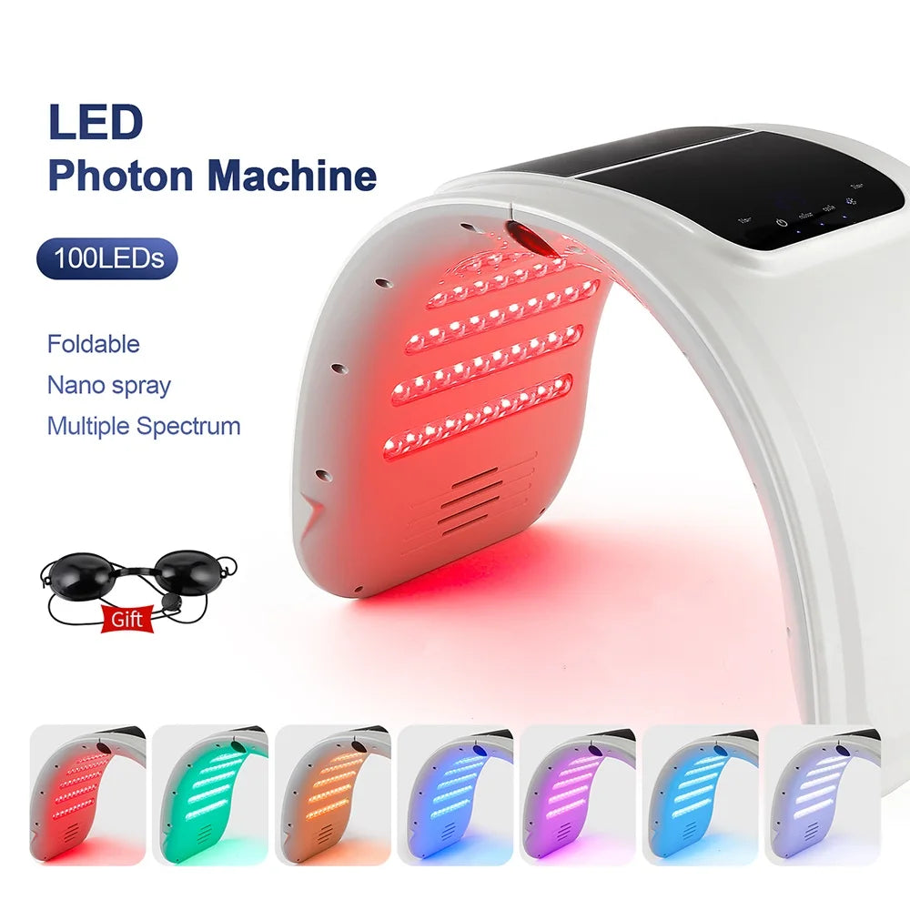 Premium 7 Color PDT LED Facial Mask – Red Light Therapy Beauty Device for Skin Care and Rejuvenation
