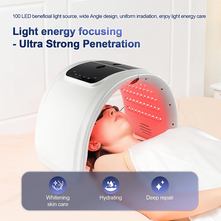 Premium 7 Color PDT LED Facial Mask – Red Light Therapy Beauty Device for Skin Care and Rejuvenation