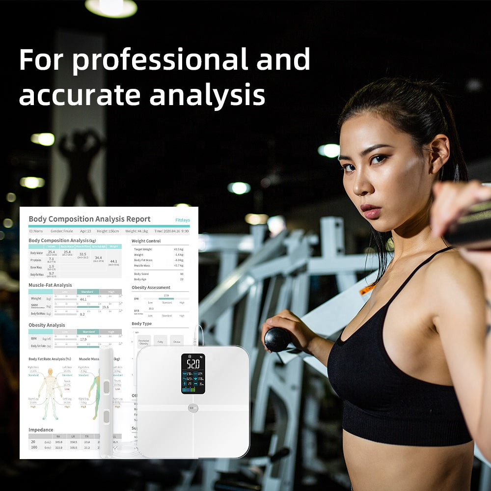Premium 8 Electrode Body Fat Scale – Large Display Digital Weight Scale, Accurate BMI & Body Composition Monitor, Tracks Muscle Mass, Water Weight & More with App Syncing