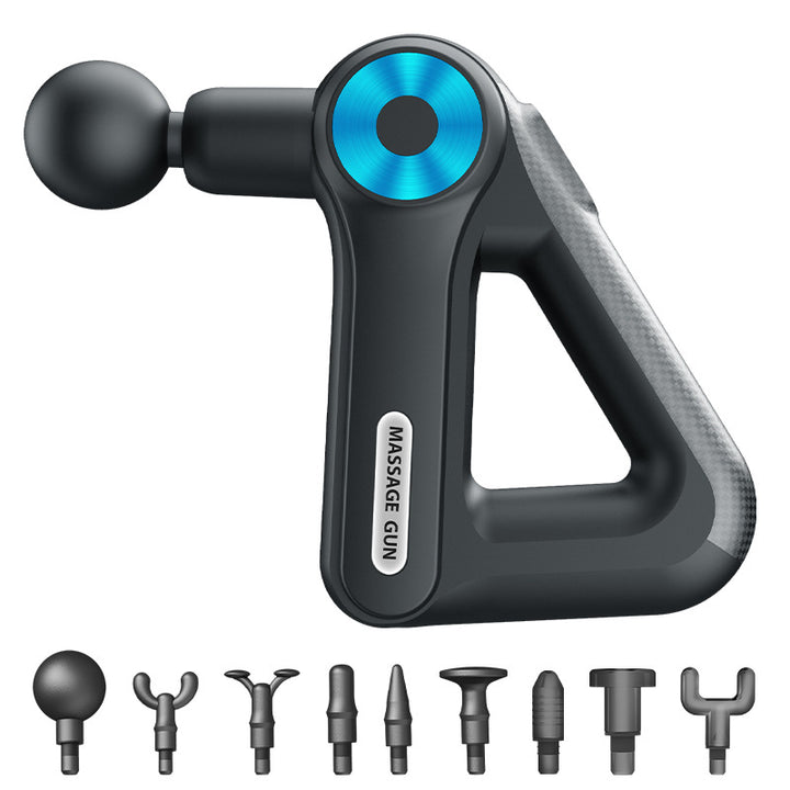 Premium 9-Head Massage Gun with 9 Adjustable Speeds, Long Battery Life, Ultra-Quiet Deep Tissue Relief for Muscle Recovery, Triangle Design for Comfortable Grip