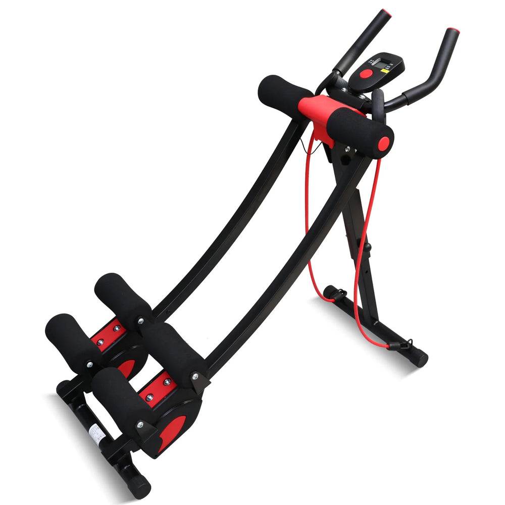 Premium Ab Machine Monorail Cruncher – Adjustable Height Core Trainer with 4 Resistance Levels and 440 lb Capacity