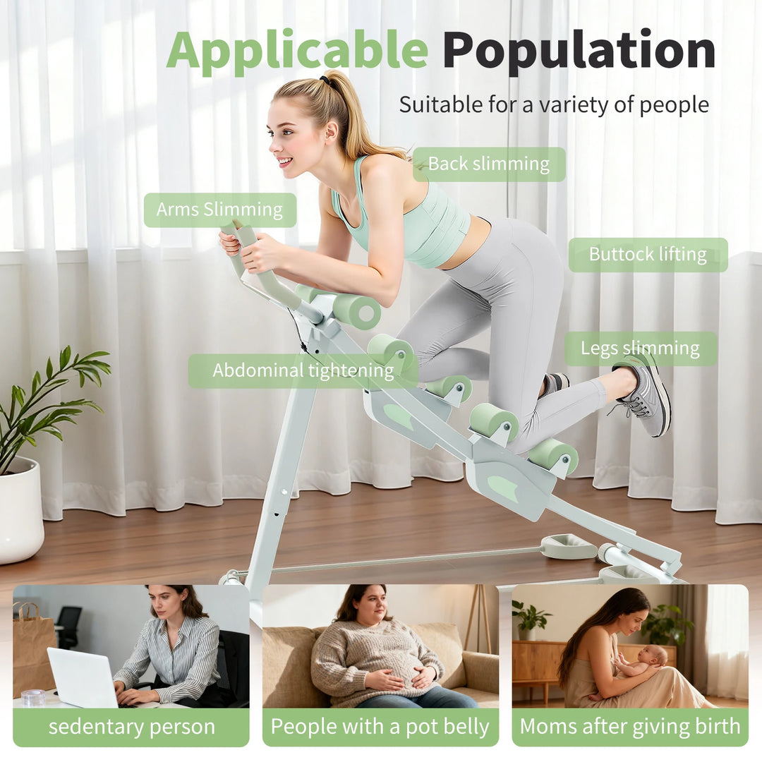 Premium Ab Machine Monorail Cruncher – Adjustable Height Core Trainer with 4 Resistance Levels and 440 lb Capacity