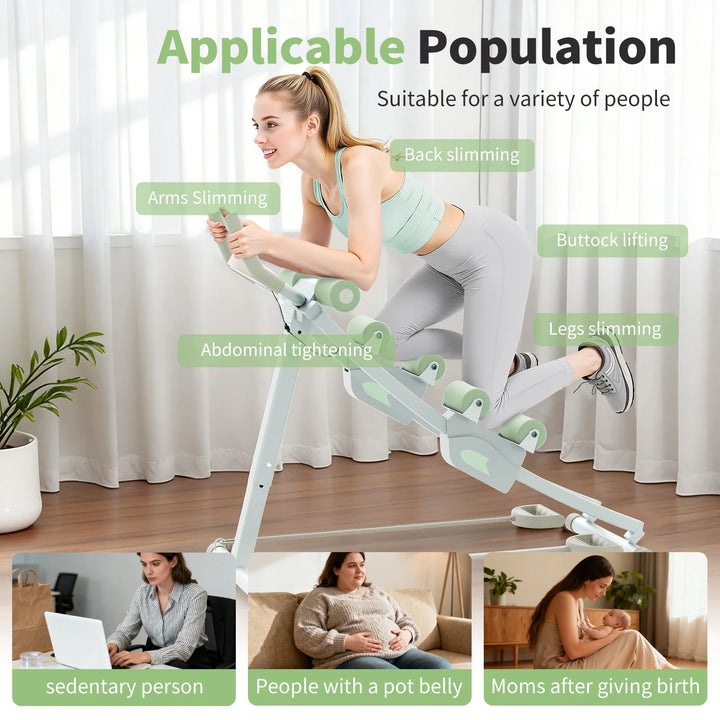 Premium Ab Machine Monorail Cruncher – Adjustable Height Core Trainer with 4 Resistance Levels and 440 lb Capacity