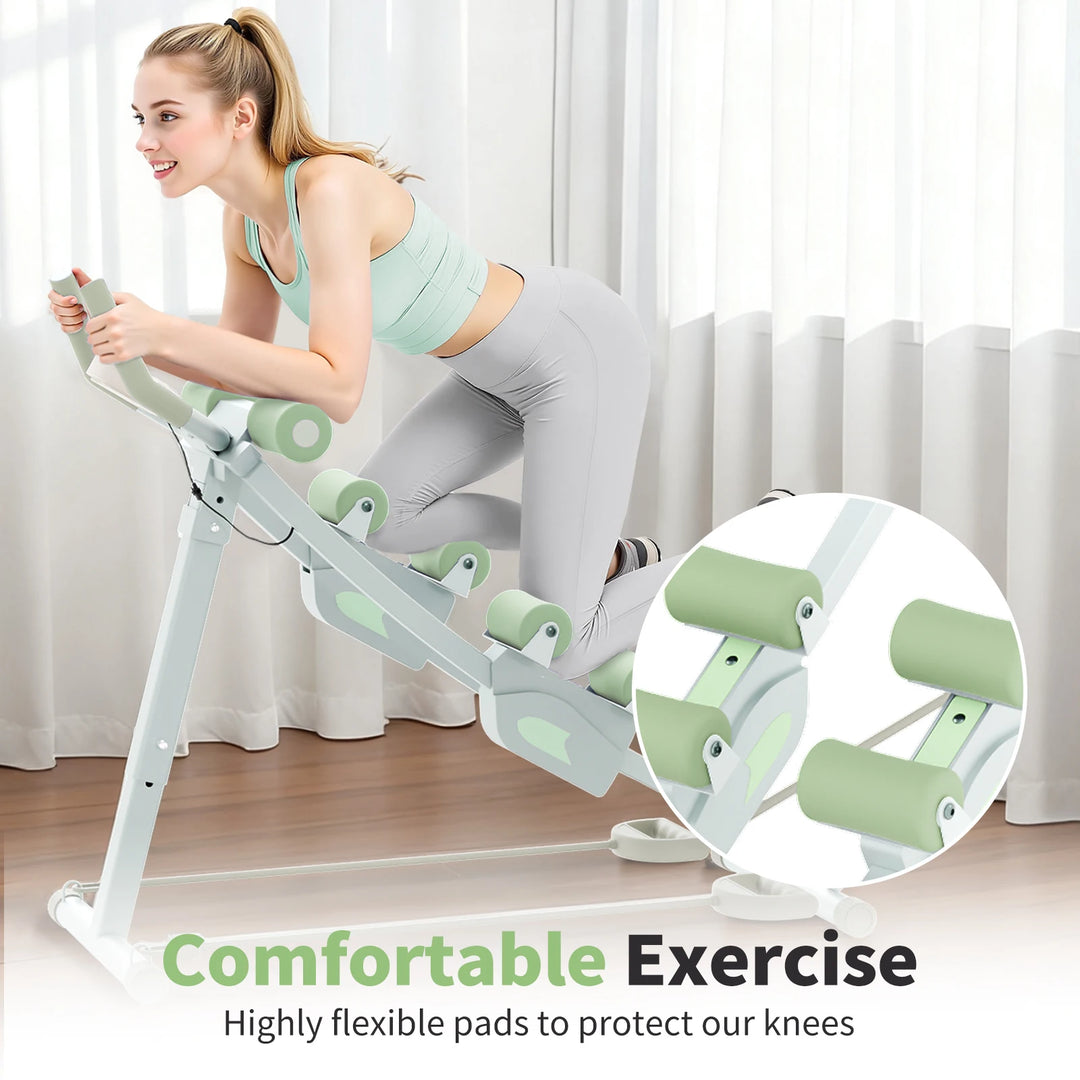 Premium Ab Machine Monorail Cruncher – Adjustable Height Core Trainer with 4 Resistance Levels and 440 lb Capacity