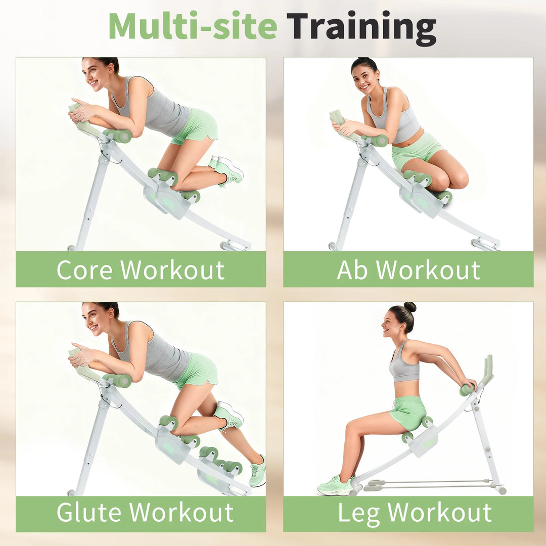 Premium Ab Machine Monorail Cruncher – Adjustable Height Core Trainer with 4 Resistance Levels and 440 lb Capacity