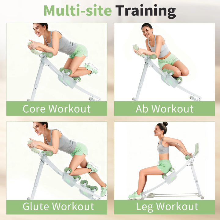 Premium Ab Machine Monorail Cruncher – Adjustable Height Core Trainer with 4 Resistance Levels and 440 lb Capacity