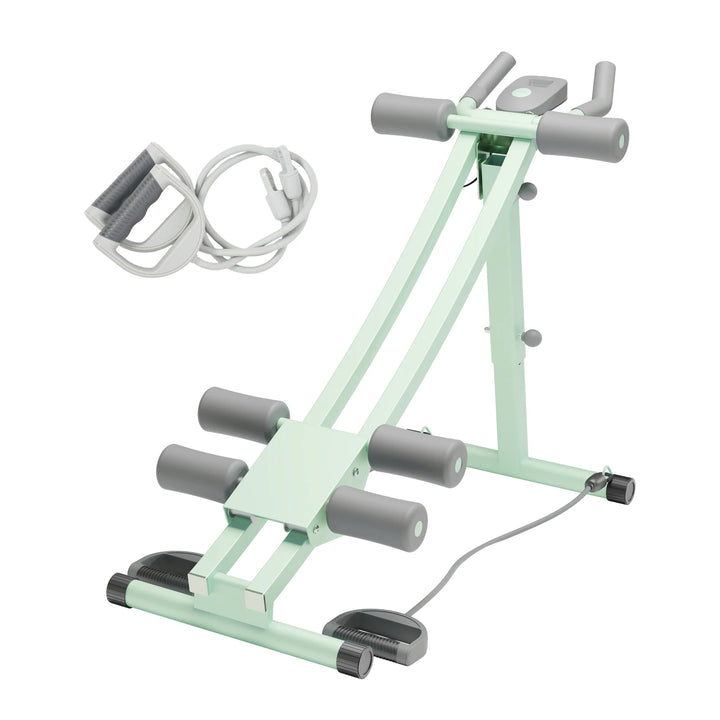 Premium Ab Machine Monorail Cruncher – Adjustable Height Core Trainer with 4 Resistance Levels and 440 lb Capacity