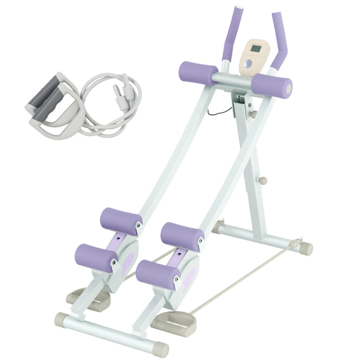 Premium Ab Machine Monorail Cruncher – Adjustable Height Core Trainer with 4 Resistance Levels and 440 lb Capacity